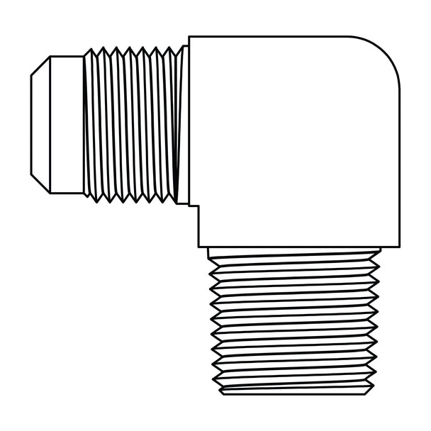 49-04-06 SAE 45° Tube to Pipe Elbow 90°, Brass