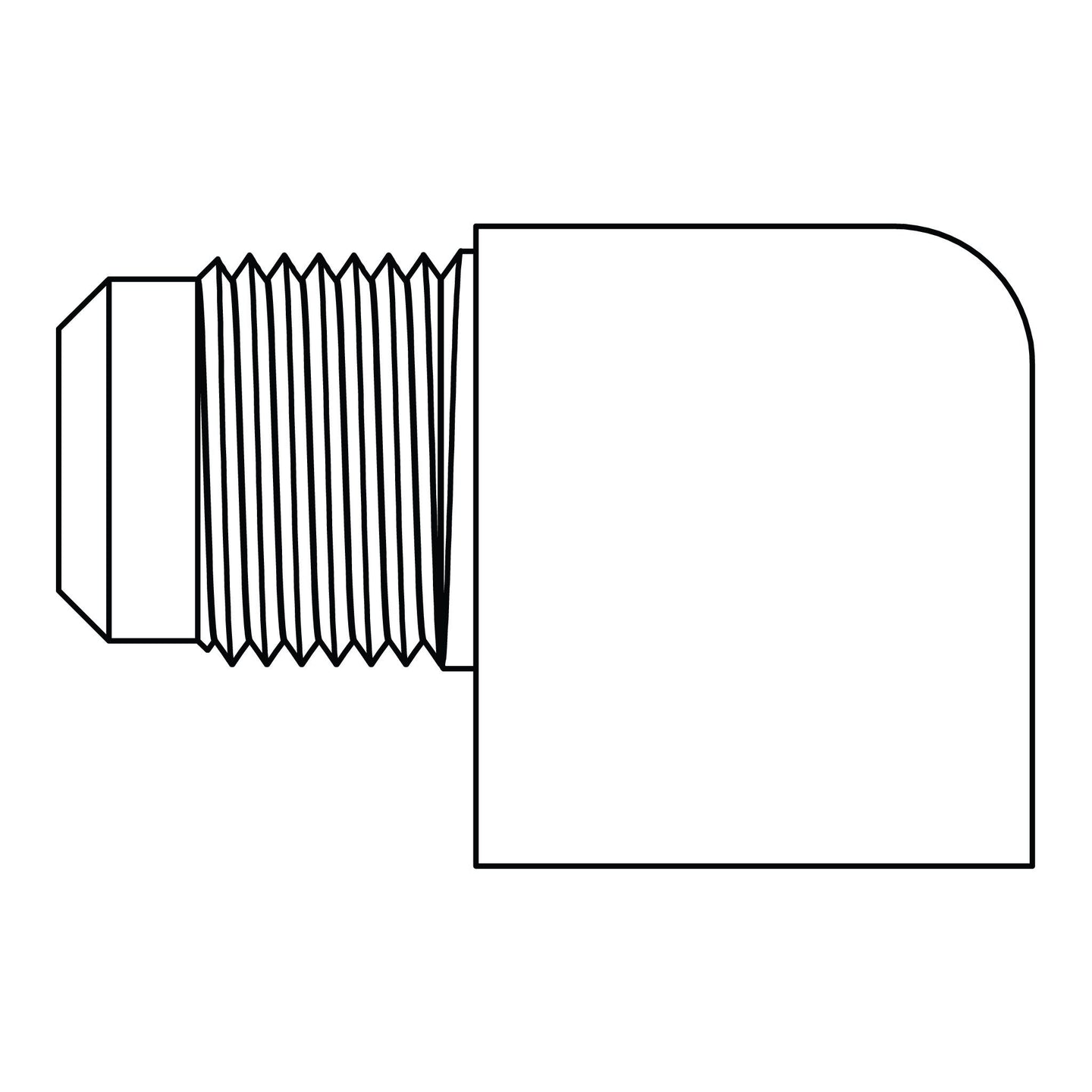 50-05-04 SAE 45° Tube to Pipe Elbow 90°, Brass