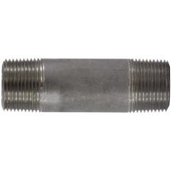 51110 Seamless Pipe Nipple, 1 - in MPT x 1 - in MPT, 8 - in L, Stainless Steel, SCH 80 Schedule, 3000 lb - GetHydraulics.com