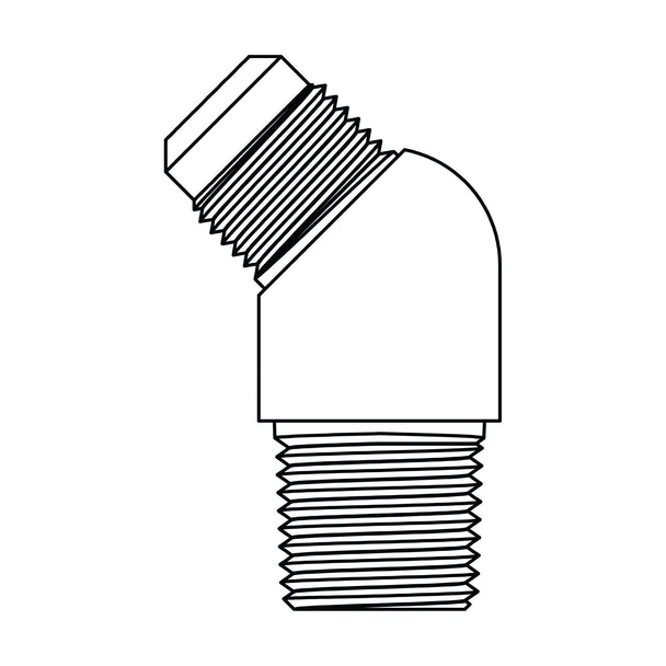 54-10-08 SAE 45° Tube to Pipe Elbow 45°, Brass