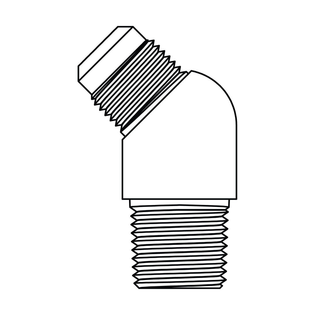 54-05-02 SAE 45° Tube to Pipe Elbow 45°, Brass