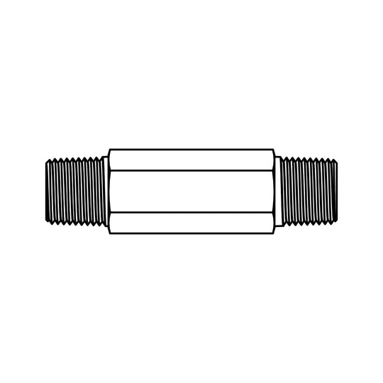 5404 - L - 04 - 04 - 6.0 Long Hex Pipe Nipple - GetHydraulics.com
