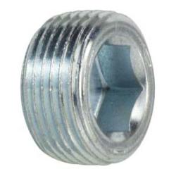 5406FLP6 Flush Hollow Hex Plug with 7/8 Taper, 3/8 in MPT, Steel - GetHydraulics.com