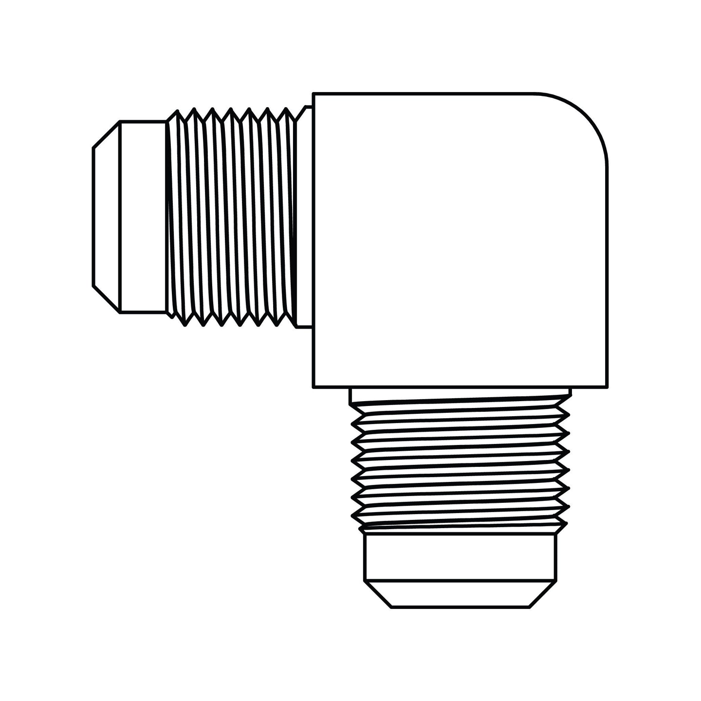 55-14-14 SAE 45° Tube Union Elbow 90°, Brass