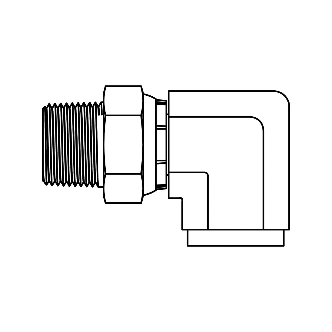 5502 - S - 12 - 12 Street Elbow Pipe Swivel 90 - GetHydraulics.com