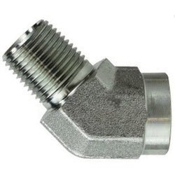 55038 45 - deg Street Pipe Elbow, 1/2 - in Male NPTF x 1/2 - in Female NPTF, Steel - GetHydraulics.com