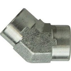 55056 45 - deg Pipe Elbow, 3/8 - in Female NPTF x 3/8 - in Female NPTF, Steel - GetHydraulics.com