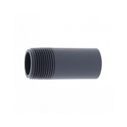 55203TOE Threaded - One - End Pipe Nipple, 3 - in Male NPT x 3 - in Plain End, 4 - in L, PVC, Dark Gray, SCH 80 - GetHydraulics.com