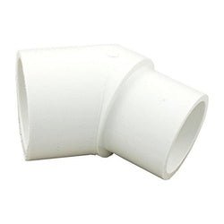 55408 45 - deg Street Elbow, 1 - 1/4 - in Male Spigot x 1 - 1/4 - in Female Socket, PVC, SCH 40 - GetHydraulics.com