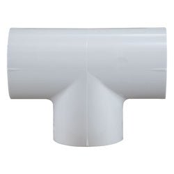 55719 Slip Tee, 2 - 1/2 - in Female Socket x 2 - 1/2 - in Female Socket x 2 - 1/2 - in Female Socket, PVC, White, SCH 40 - GetHydraulics.com