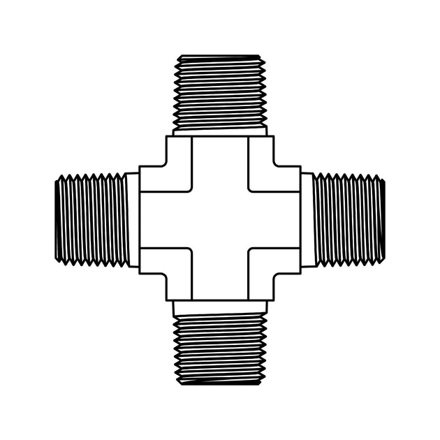 5650 - 04 - 04 - 04 - 04 Pipe Cross - GetHydraulics.com