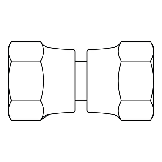 5700 - 04 - 04 SAE 45° Swivel Union, Brass - GetHydraulics