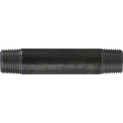 57070 Welded Pipe Nipple, 1/2 in MPT x 1/2 in MPT, 6 in L, Steel, Black, SCH 40 Schedule, 150 lb - GetHydraulics.com