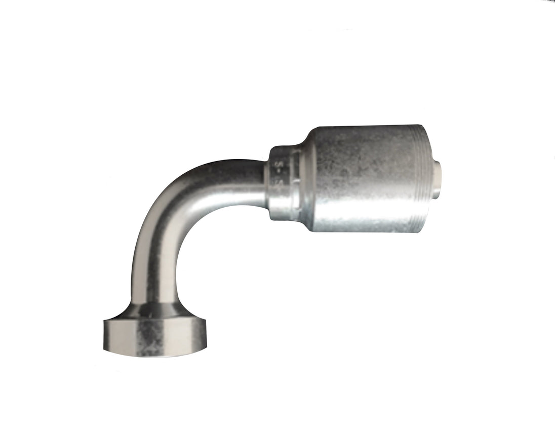 600SF - CAT - 90 - 12 - 16 SPIRALFIT, 90 DEGREE, 3/4" HOSE X 1" CAT FLANGE - GetHydraulics.com