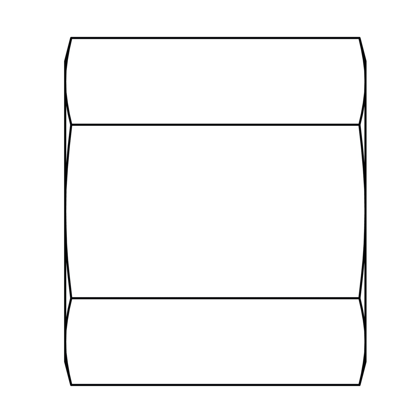 61 - 10 Tube Nut, Brass Compression - GetHydraulics