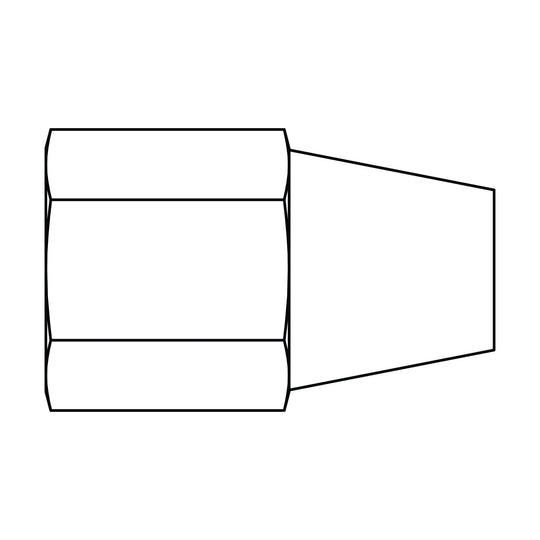 61L - 05 Long Tube Nut, Brass Compression - GetHydraulics
