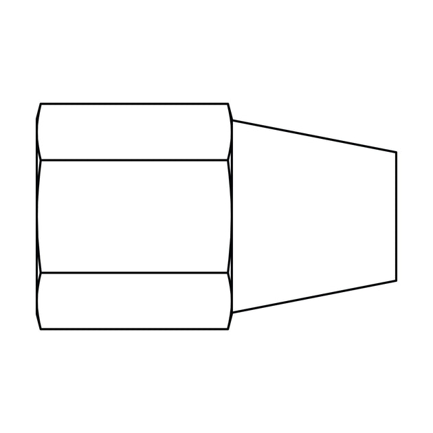 61L - 06 Long Tube Nut, Brass Compression - GetHydraulics.com