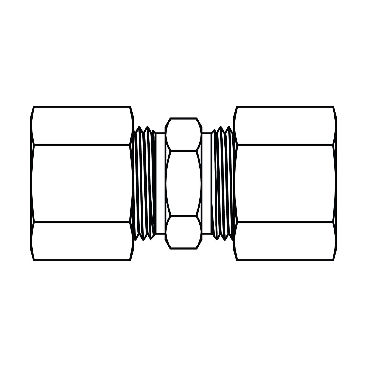 62-03-03 Tube Union, Brass Compression
