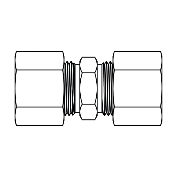 62-04-04 Tube Union, Brass Compression