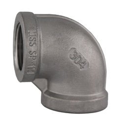 62110MS SP - 114 90 - deg Elbow, 3 - in Female NPT x 3 - in Female NPT, 304 Stainless Steel - GetHydraulics.com