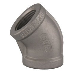 62186MS SP - 114 45 - deg Elbow, 1 - 1/4 - in Female NPT x 1 - 1/4 - in Female NPT, 304 Stainless Steel - GetHydraulics.com