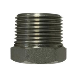 62509B1 Barstock Hex Bushing, 3/4 in MPT x 1/2 in FPT, Stainless Steel, 1000/3000 lb - GetHydraulics.com
