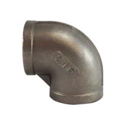 63112 90 - deg Elbow, 4 - in Female NPT x 4 - in Female NPT, Stainless Steel, 150 lb - GetHydraulics.com