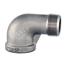 63163MS SP - 114 90 - deg Street Elbow, 1/2 - in Male NPT x 1/2 - in Female NPT, 316 Stainless Steel - GetHydraulics.com