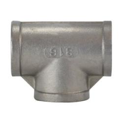 63256 Pipe Tee, 1 - 1/4 - in Female NPT x 1 - 1/4 - in Female NPT x 1 - 1/4 - in Female NPT, 316 Stainless Steel, 150 lb - GetHydraulics.com