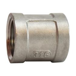 63417 Banded Coupling, 1 - 1/2 - in FPT x 1 - 1/2 - in FPT, Stainless Steel, 150 lb - GetHydraulics.com
