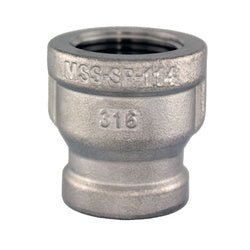63441MS SP - 114 Reducing Coupling, 1 - in Female NPT x 1/2 - in Female NPT, 316 Stainless Steel - GetHydraulics.com