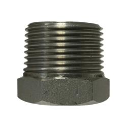 63511B1 Barstock Hex Bushing, 1 in MPT x 3/8 in FPT, Stainless Steel, 1000/3000 lb - GetHydraulics.com