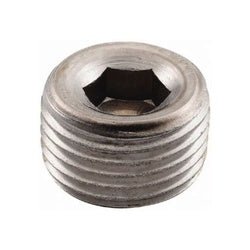 63761B1 Barstock Hex Socket Countersunk Plug, 1/4 - in Male NPT, Stainless Steel - GetHydraulics.com