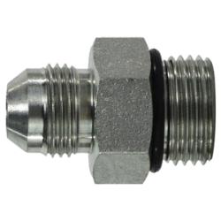 640064 Adapter, 3/8 - in Male JIC x 1/4 - in Male O-Ring Boss, Steel - GetHydraulics.com
