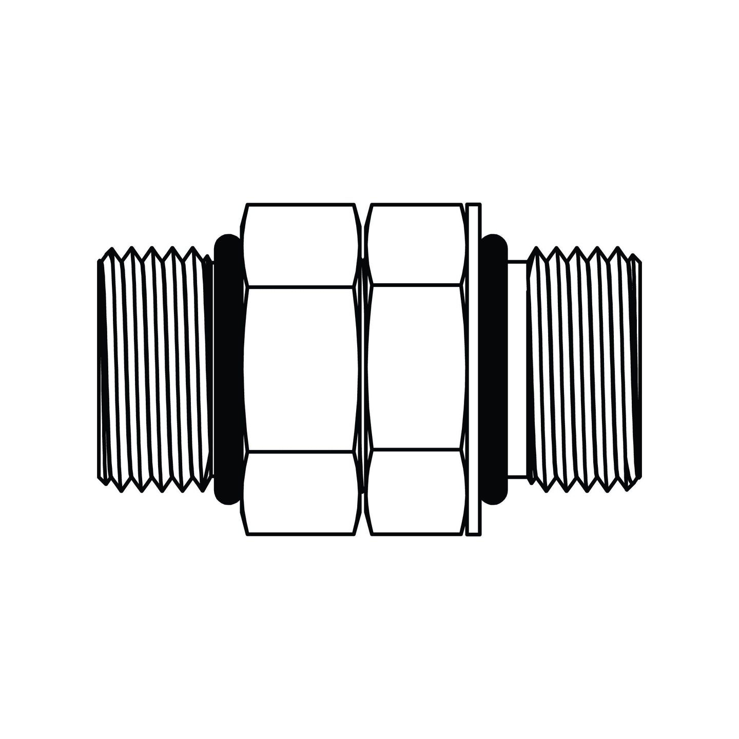6403 - NWO - 04 - 04 O-Ring Adjustable Union - GetHydraulics.com