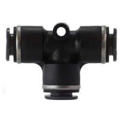 640806C D.O.T Reducing Union Tee, 1/2 - in Push - to - Connect x 1/2 - in Push - to - Connect x 3/8 - in Push - to - Connect, Composite Body - GetHydraulics.com