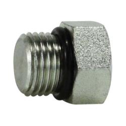 6408O16S Solid External Hex Plug, 1 - in Male O-Ring Boss, Steel - GetHydraulics.com