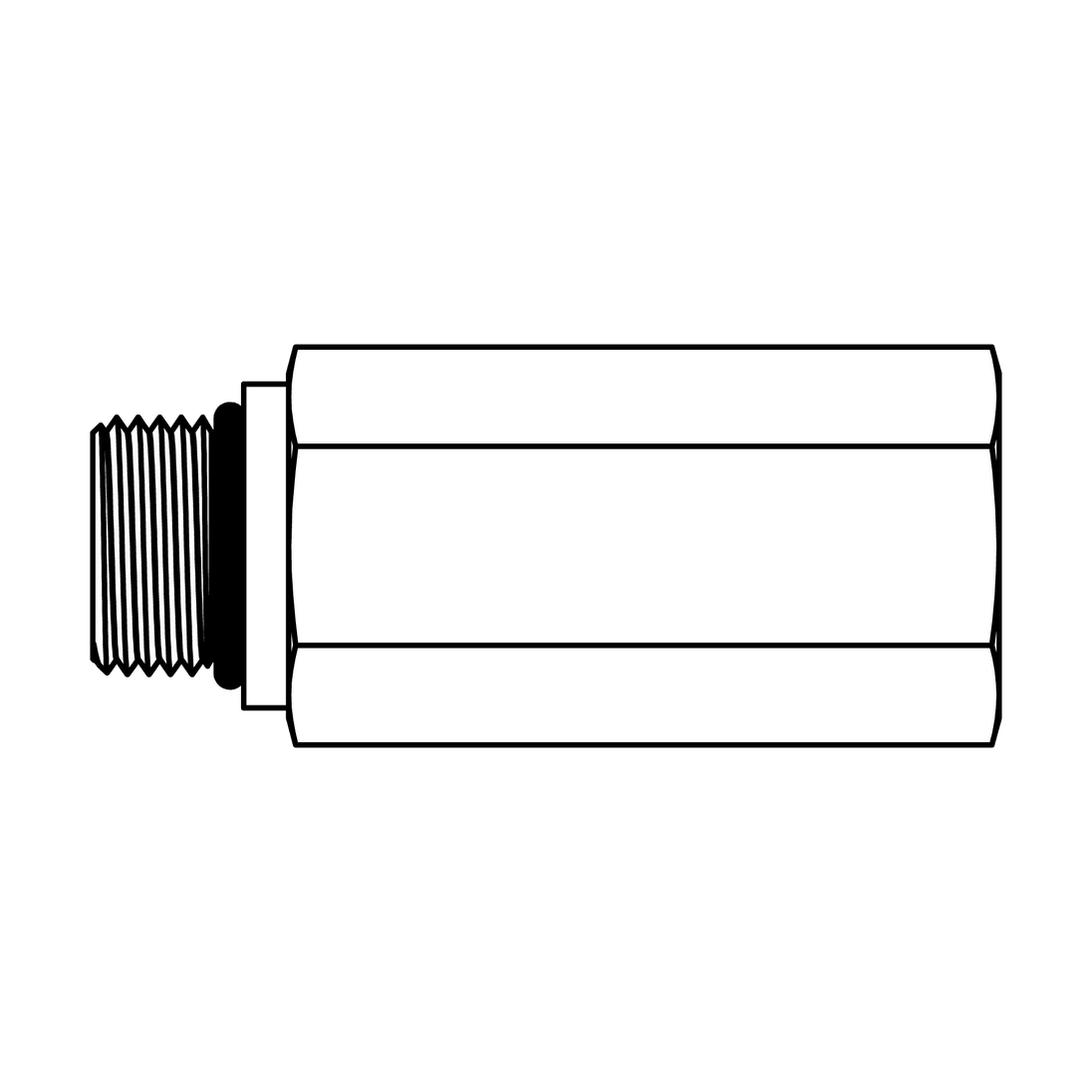 6410 - L - 06 - 06 O-Ring to O-Ring Extender - GetHydraulics.com