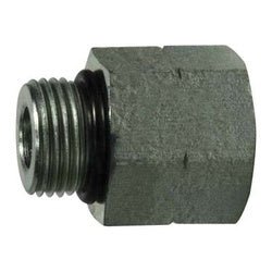 6410O128 Reducer/Expander, 3/4 - in Male O-Ring Boss x 1/2 - in Female O-Ring Boss, Steel - GetHydraulics.com