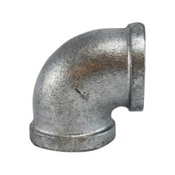 64114 90 deg Elbow, 6 in FPT x 6 in FPT, Iron, Galvanized, 150 lb - GetHydraulics.com