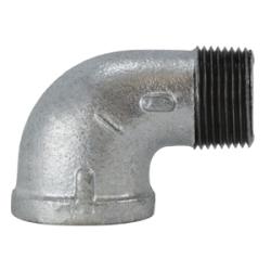 64164 90 deg Street Elbow, 3/4 in MPT x 3/4 in FPT, Iron, Galvanized, 150 lb - GetHydraulics.com