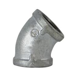 64190 45 deg Elbow, 3 in FPT x 3 in FPT, Iron, Galvanized, 150 lb - GetHydraulics.com