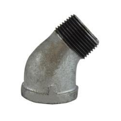 64204 45 deg Street Elbow, 3/4 in MPT x 3/4 in FPT, Iron, Galvanized, 150 lb - GetHydraulics.com