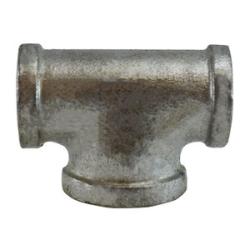 64317 Bullhead Tee, 1 - 1/4 in FPT x 1 - 1/4 in FPT x 1 - 1/2 in FPT, Iron, Galvanized, 150 lb - GetHydraulics.com
