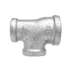 64331 Reducing Tee, 2 in FPT x 1 - 1/4 in FPT x 1 - 1/2 in FPT, Iron, Galvanized, 150 lb - GetHydraulics.com