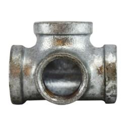 64388 Side Outlet Tee, 2 in FPT x 2 in FPT x 2 in FPT, Iron, Galvanized, 150 lb - GetHydraulics.com