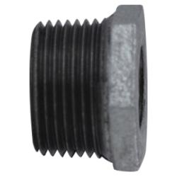 64530 Reducer Hex Bushing, 2 in MPT x 1 - 1/4 in FPT, Iron, Galvanized - GetHydraulics.com
