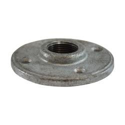 64695 Round Floor Flange, 1 - 1/4 in FPT, Iron, Galvanized, 150 - GetHydraulics.com