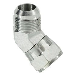 650220 45 - deg Swivel Elbow, 1 - 1/4 - in Male JIC x 1 - 1/4 - in Female JIC Swivel, Steel - GetHydraulics.com