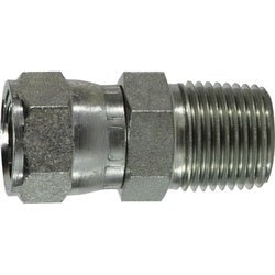 6505108 Swivel Adapter, 5/8 - in Female JIC Swivel x 1/2 - in Male NPTF, Steel - GetHydraulics.com